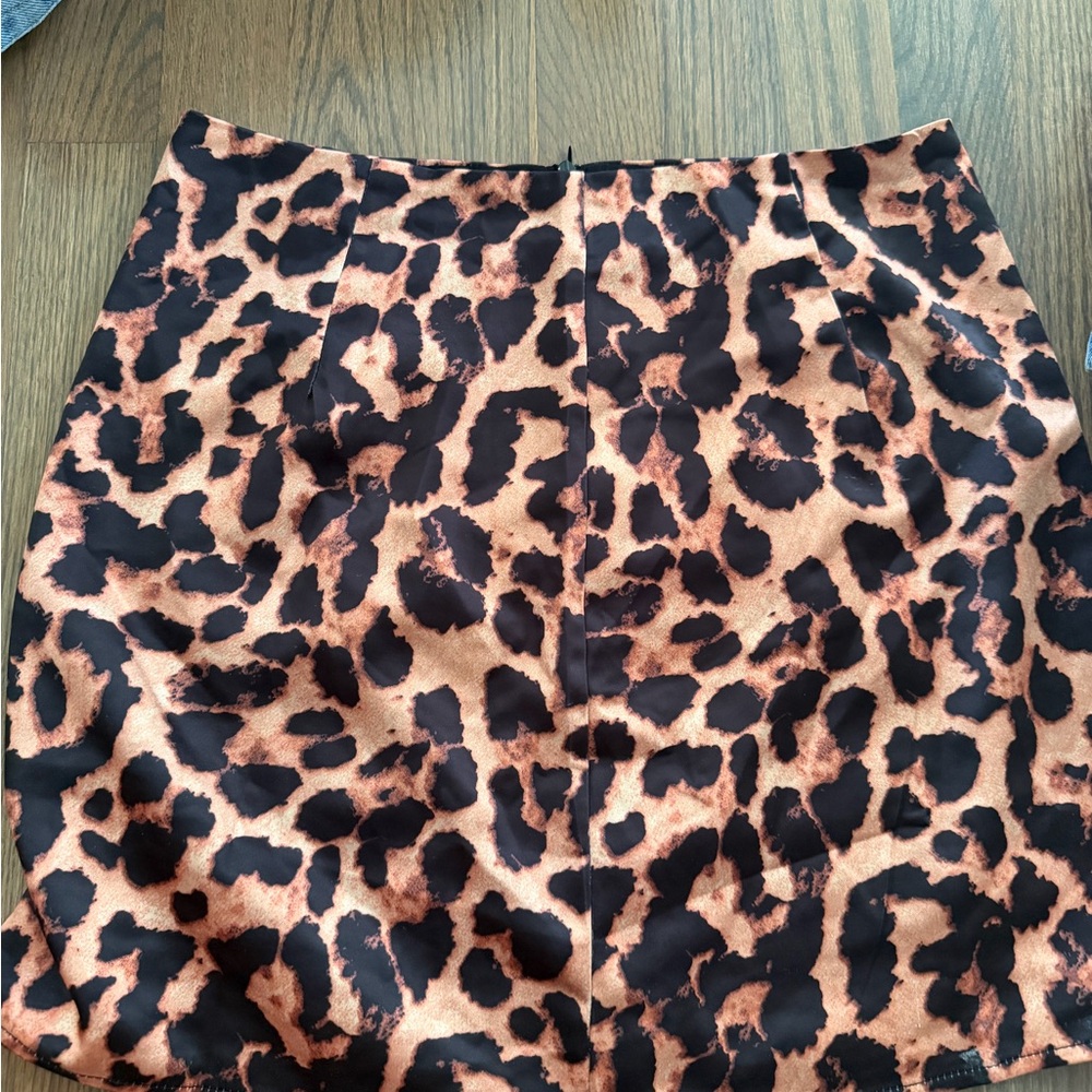 Leopard Print Mini Skirt